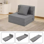 Canapé-lit pliant avec oreiller, matelas convertible, housse lavable en mousse à mémoire de forme, taille simple