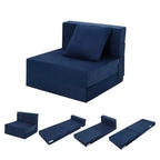 Canapé-lit pliant avec oreiller, matelas convertible, housse lavable en mousse à mémoire de forme, taille simple