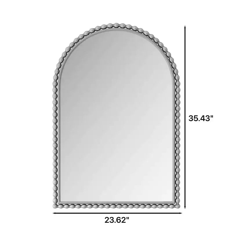 Miroir vintage Iron Arch, à poser ou à suspendre, argent