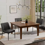 Table à manger carrée contemporaine de 54 x 54 pouces en noyer