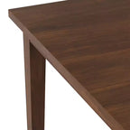 Table à manger carrée contemporaine de 54 x 54 pouces en noyer