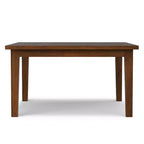 Table à manger carrée contemporaine de 54 x 54 pouces en noyer