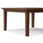 Table à manger carrée contemporaine de 54 x 54 pouces en noyer