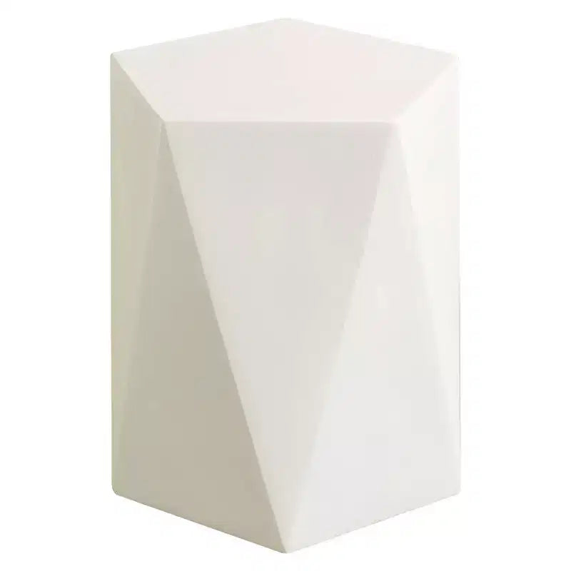 Table d'appoint géométrique moderne, table d'appoint intérieure/extérieure en fibre de pierre