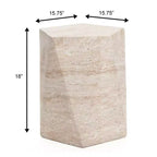 Table d'appoint géométrique moderne, table d'appoint intérieure/extérieure en fibre de pierre