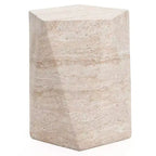 LeisureMod Nexovo Modern Geometric End Table - Fiberstone Indoor/Outdoor Side Table
