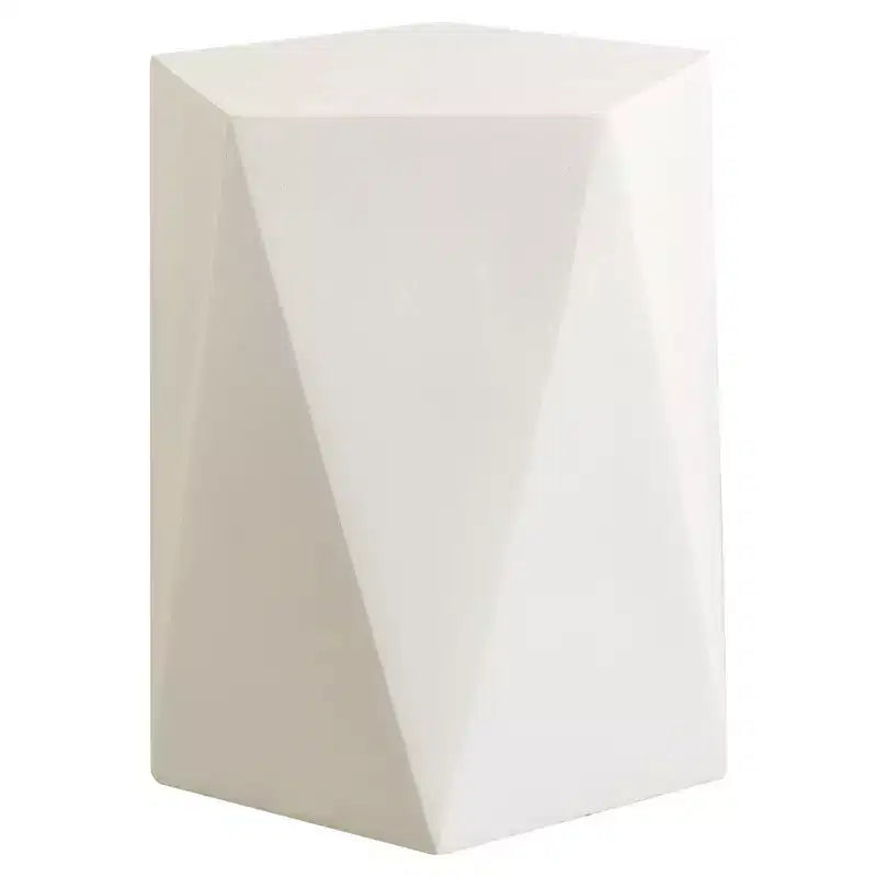 Table d'appoint géométrique moderne, table d'appoint intérieure/extérieure en fibre de pierre