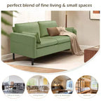 Canapé Loveseat en Velours de 57,9", Causeuse Rembourrée avec 2 Coussins Extra Doux et Rangement Latéral Pratique, Deux Places Confortables et Élégantes