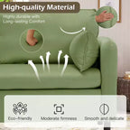 Canapé Loveseat en Velours de 57,9", Causeuse Rembourrée avec 2 Coussins Extra Doux et Rangement Latéral Pratique, Deux Places Confortables et Élégantes