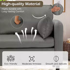 Canapé Loveseat en Velours de 57,9", Causeuse Rembourrée avec 2 Coussins Extra Doux et Rangement Latéral Pratique, Deux Places Confortables et Élégantes