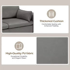 Canapé Loveseat en Velours de 57,9", Causeuse Rembourrée avec 2 Coussins Extra Doux et Rangement Latéral Pratique, Deux Places Confortables et Élégantes