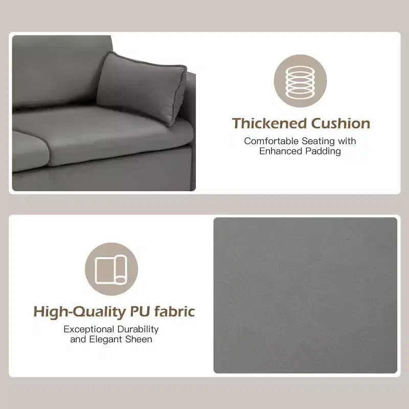 Canapé Loveseat en Velours de 57,9", Causeuse Rembourrée avec 2 Coussins Extra Doux et Rangement Latéral Pratique, Deux Places Confortables et Élégantes