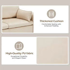 Canapé Loveseat en Velours de 57,9", Causeuse Rembourrée avec 2 Coussins Extra Doux et Rangement Latéral Pratique, Deux Places Confortables et Élégantes