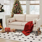 EROMMY 57.9 Velvet Loveseat Sofa,Upholstered Loveseat Couch With 2 Extra Soft Cushions & Convenient Side Storage,Comfortable And Stylish Two-Seater