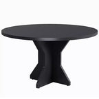 Table à manger ronde pour 4-6 personnes, table de cuisine en bois de 47 pouces avec piédestal, table circulaire moderne pour salon, cuisine, sans chaises