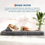 Canapé-lit pliant et fauteuil convertible 4 en 1, causeuse transformable de 72/76 pouces, chaise longue capitonnée