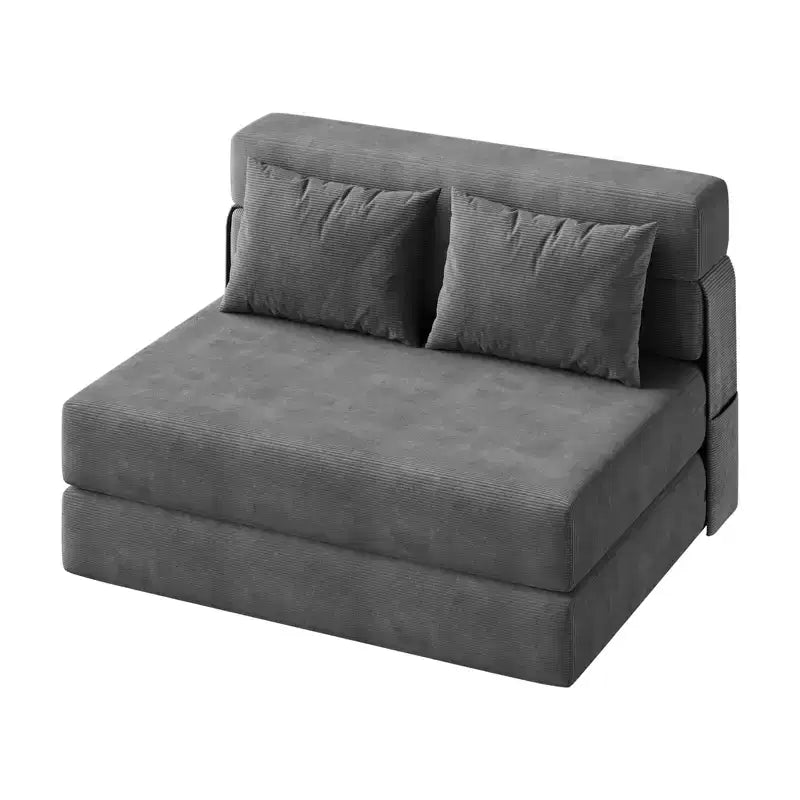 Canapé-lit pliant et fauteuil convertible 4 en 1, causeuse transformable de 72/76 pouces, chaise longue capitonnée