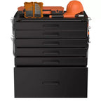 Servante à roulettes 6 tiroirs – Meuble de rangement mobile robuste en acier pour garage, noir