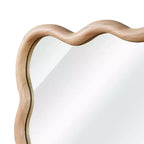 Miroir mural 50,8 x 76,2 cm avec cadre en bois massif, miroir décoratif rectangulaire ondulé pour salle de bain, chambre à coucher, salon, entrée-Panipeachy