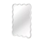 Miroir mural 50,8 x 76,2 cm avec cadre en bois massif, miroir décoratif rectangulaire ondulé pour salle de bain, chambre à coucher, salon, entrée-Panipeachy