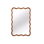 Miroir mural 50,8 x 76,2 cm avec cadre en bois massif, miroir décoratif rectangulaire ondulé pour salle de bain, chambre à coucher, salon, entrée-Panipeachy