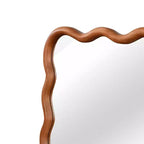 Miroir mural 50,8 x 76,2 cm avec cadre en bois massif, miroir décoratif rectangulaire ondulé pour salle de bain, chambre à coucher, salon, entrée-Panipeachy