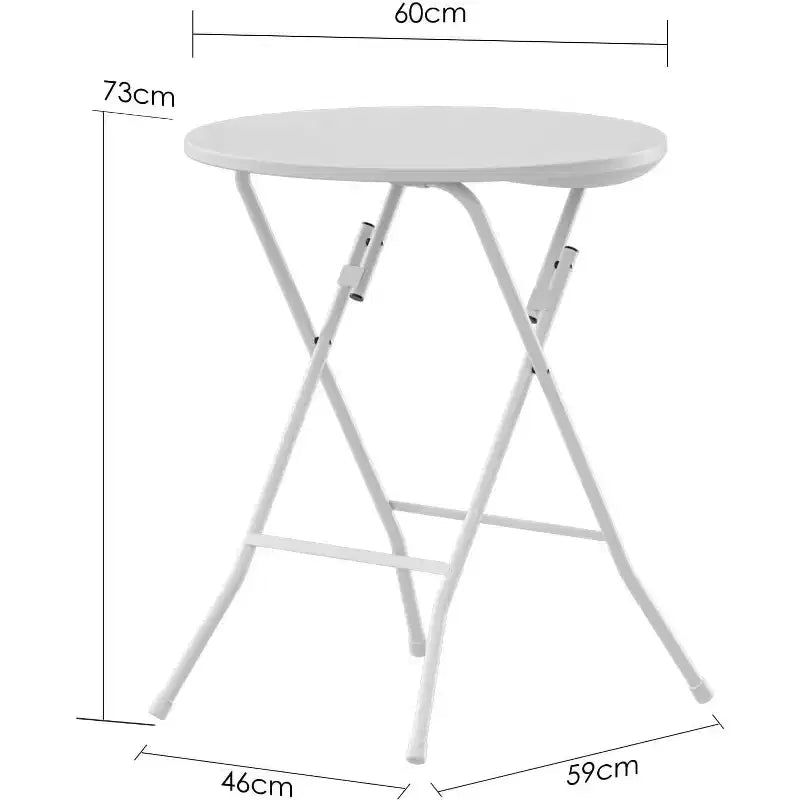Table Cocktail Pliante Portable Hauteur Bar, Table Haute Ronde Compacte en Plastique, Bistrot en Acier avec Pieds Amovibles pour VR, Terrasse, Traiteur, Fêtes