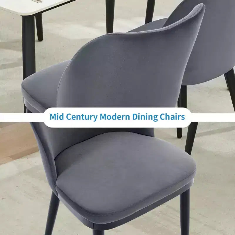 Chaises de salle à manger, chaises d'appoint rembourrées en tissu pour salle à manger, chaises de table à manger avec assise rembourrée et pieds en bois - Chaises de salle à manger modernes