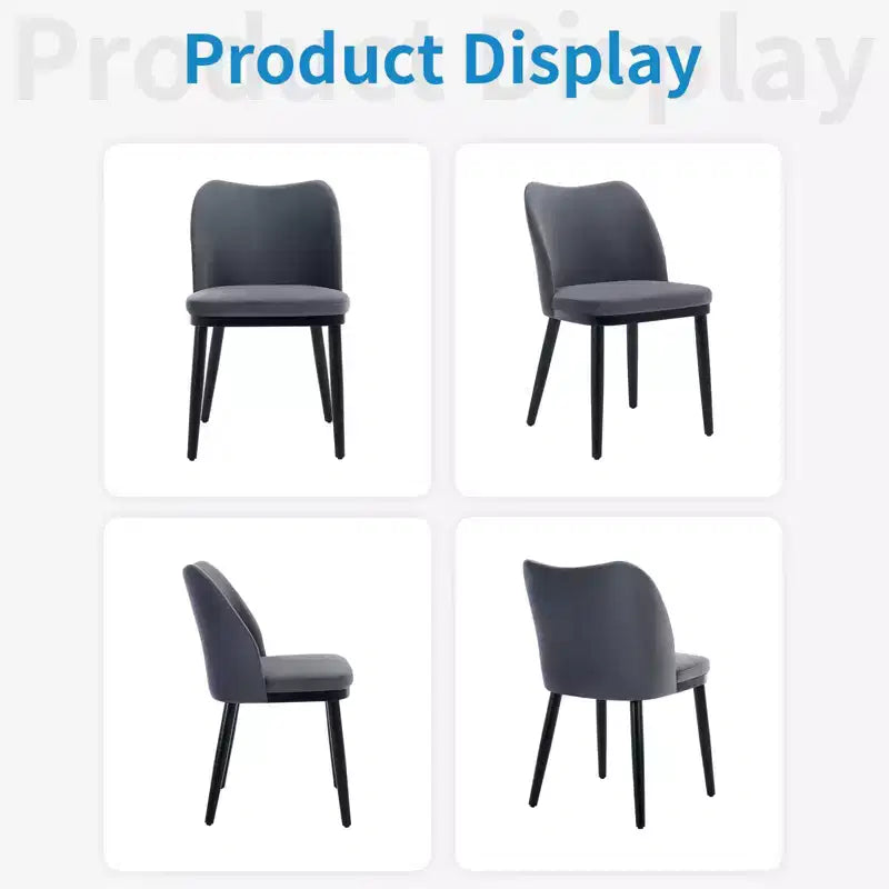 Chaises de salle à manger, chaises d'appoint rembourrées en tissu pour salle à manger, chaises de table à manger avec assise rembourrée et pieds en bois - Chaises de salle à manger modernes