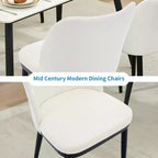Chaises de salle à manger, chaises d'appoint rembourrées en tissu pour salle à manger, chaises de table à manger avec assise rembourrée et pieds en bois - Chaises de salle à manger modernes