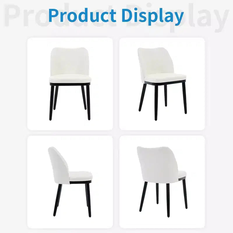 Chaises de salle à manger, chaises d'appoint rembourrées en tissu pour salle à manger, chaises de table à manger avec assise rembourrée et pieds en bois - Chaises de salle à manger modernes
