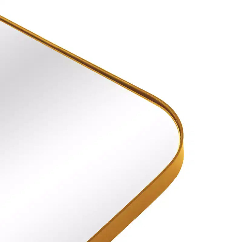 Miroir décoratif inclinable en fer doré de 32 po