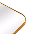 Miroir décoratif inclinable en fer doré de 32 po