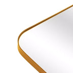 Miroir décoratif inclinable en fer doré de 32 po