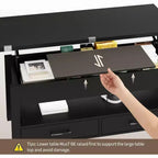 Table basse, table basse relevable convertible 4 en 1 avec rangement pour salon - 40 tables basses de rangement avec 2 tiroirs