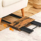 Table de service pliante pour télévision, table d'appoint portable en bois pour canapé, table d'appoint industrielle pour petits espaces – Gain de place, installation et pliage faciles